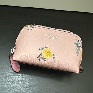 Coach Mini Boxy Cosmetic Case With Floral Print